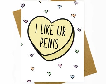 Grappige kaart voor vriend of echtgenoot/grappige verjaardagskaart/grappige verjaardagskaart/homo, lhbt - I Like Ur P*nis