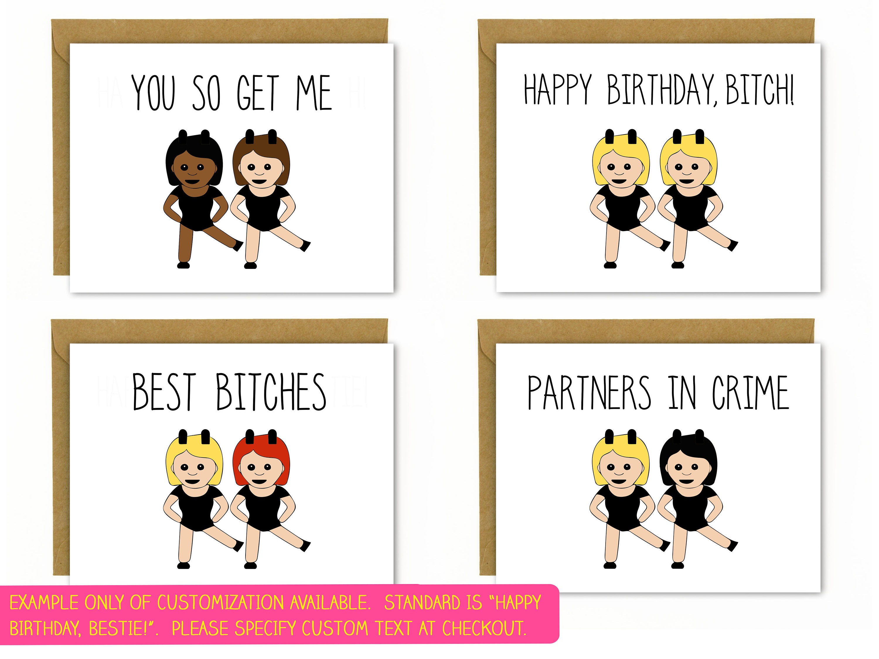Funny Birthday Card for Friend / Funny Best Friend Birthday Card / Card ...