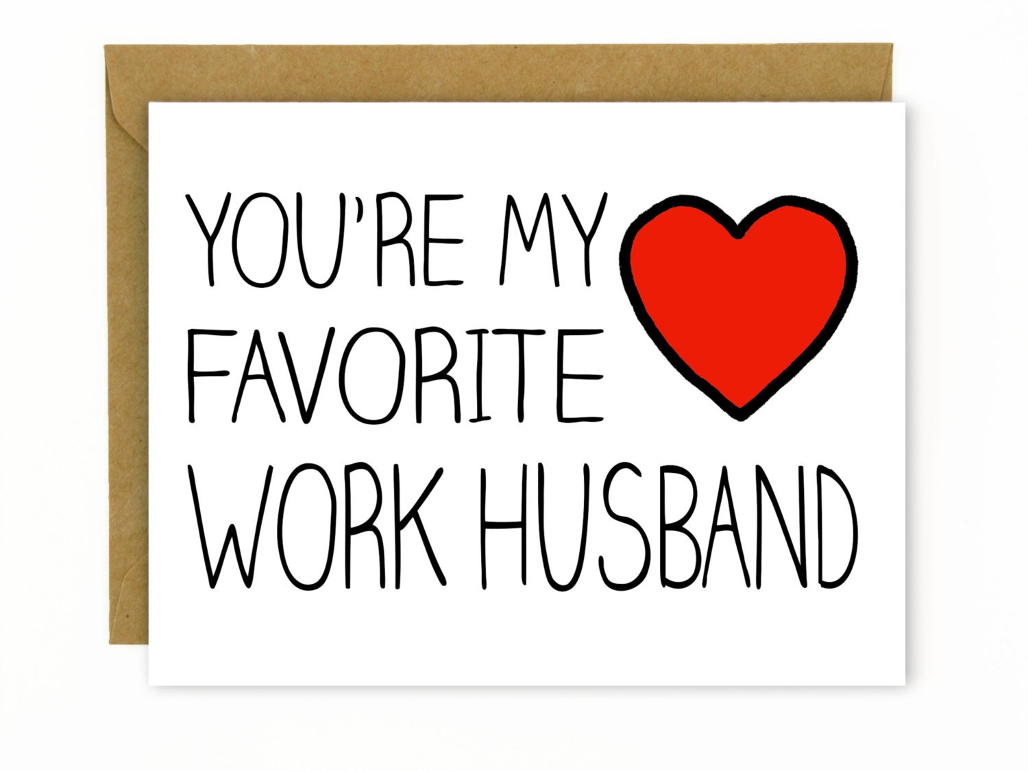 Coworker Gift / Card for Co-worker Favorite Work Husband
