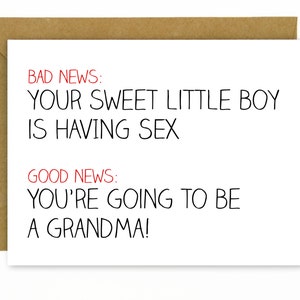 Schwangerschaftskarte / neues Baby / neue Oma / Großmutterkarte - You're Going to be a Grandma - Boy