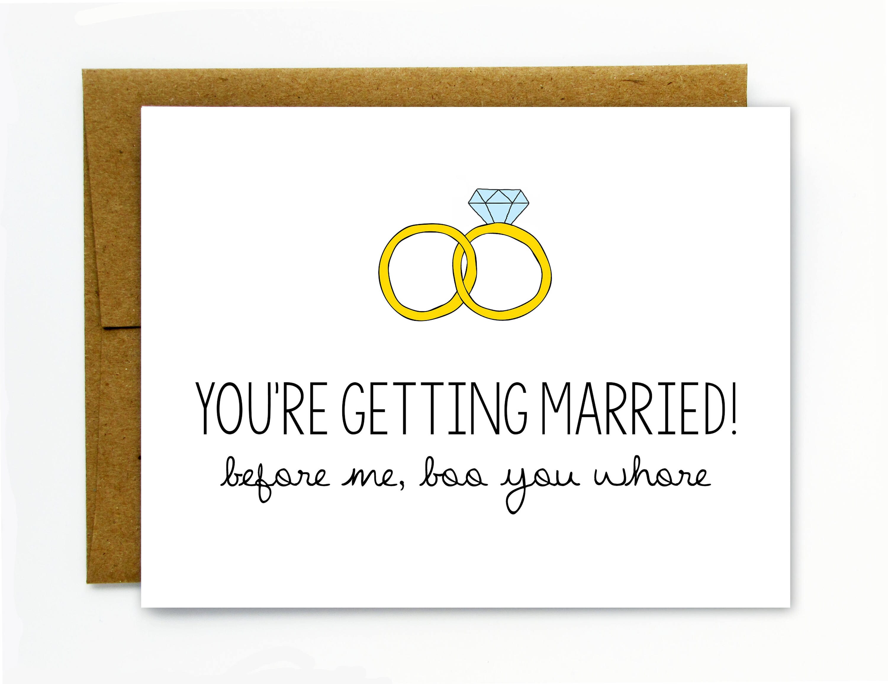 Funny Engagement Card / Funny Wedding Card / Engagement Etsy