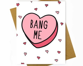 Sexy Valentijnsdagkaart voor vriend, echtgenoot, vrouw / Funny Valentijnsdagkaart / Naughty Valentine Card / Lesbische Valentijn - Bang Me