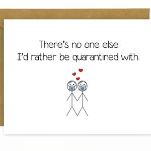 Sweet Anniversary Card/Cute Lesbian Love Card/Gay Birthday Card/Best Friend Birthday Card/Same Sex Card/LGBTQ Quarantine Do Life With Two Men