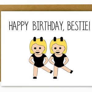 Lustige Geburtstagskarte für Freunde / Lustige Geburtstagskarte für die Beste Freundin / Karte für BFF / Bestie Geburtstag / Anpassen - Happy Birthday, Bestie!