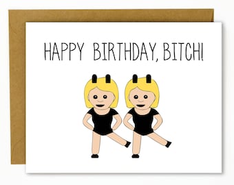 Tarjeta de cumpleaños divertida para un amigo / Tarjeta de cumpleaños divertida para el mejor amigo - Feliz cumpleaños perra