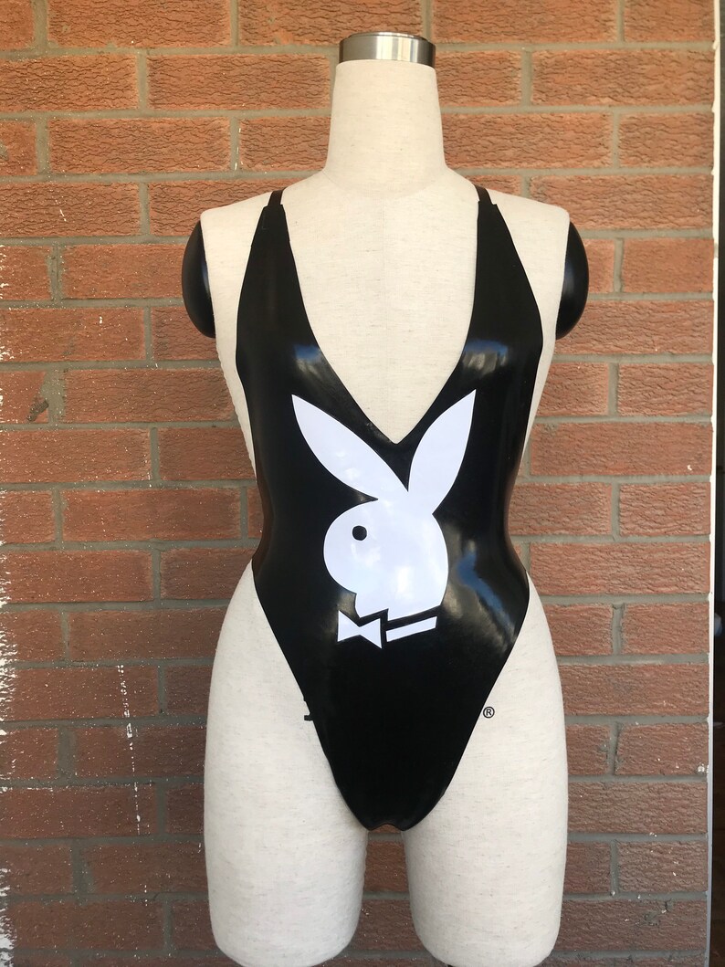 black playboy bodysuit