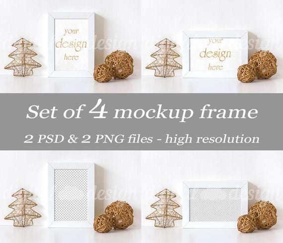 Frame Mockup Bundle Gold Glitter Tree Christmas Styled Stock Frame Mockup Bundle Gold Glitter Tree Christmas Styled Stock