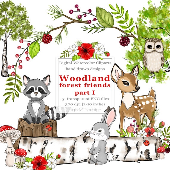 Wedding Decoupage Twin Pack Cute Woodland Creatures