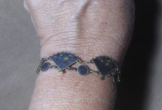 Japanese Damascene Panel Bracelet
