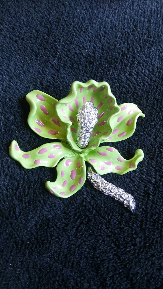 Kenneth J. Lane Tiger Lily Brooch