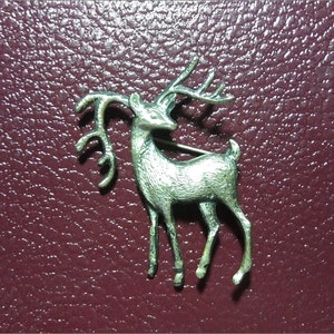 Sterling Deer Brooch