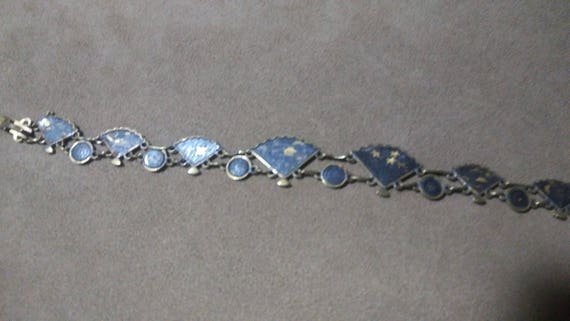 Japanese Damascene Panel Bracelet View 2