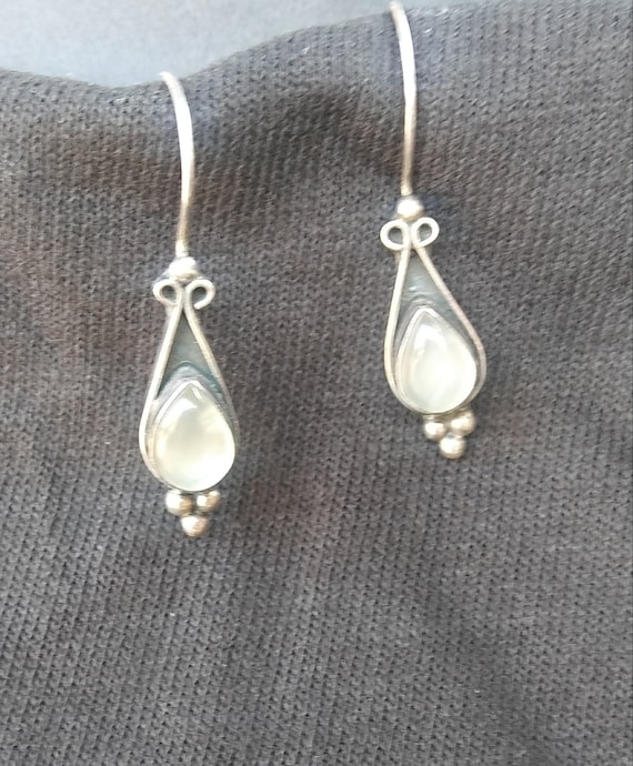 Sterling and Moonstone Earrings