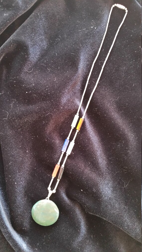 Silver and Natural Stone Necklace
