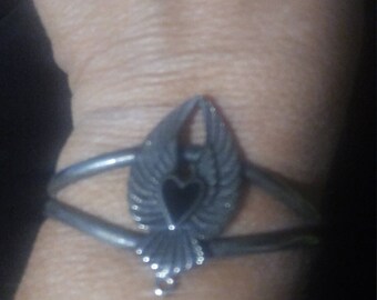 Sterling Angel Wings Cuff Bracelet