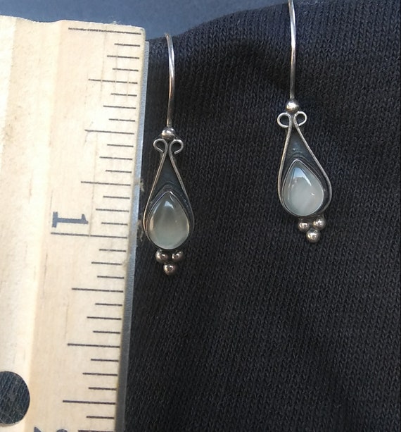 Sterling and Moonstone Earrings - image 3