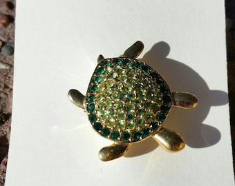 Monet Turtle Brooch
