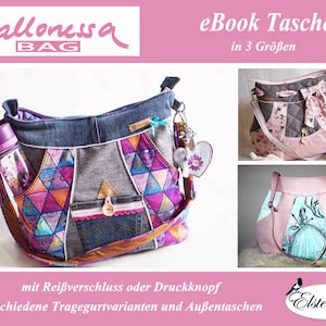 eBook BALLONESSA BAG sewing pattern shoulder bag in 3 sizes