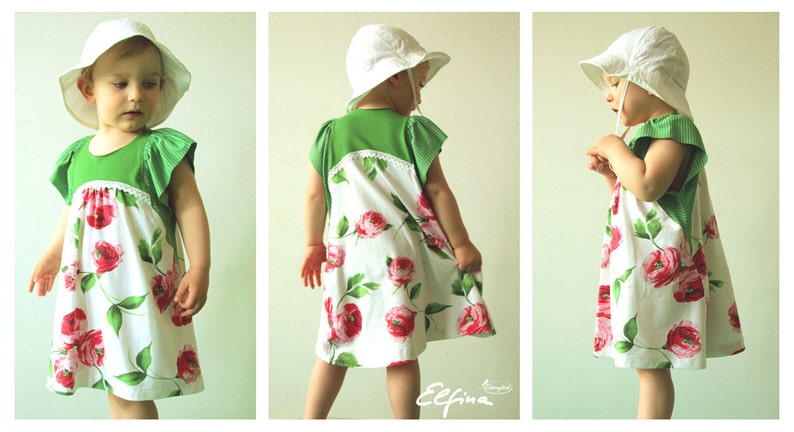 ebook ELFINA girl summer dress tunic sewing pattern pixie fay elf image 2