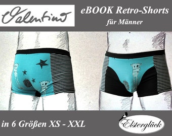 ebook VALENTINO Retro-Shorts Unterhose Männer Schnittmuster und Nähanleitung