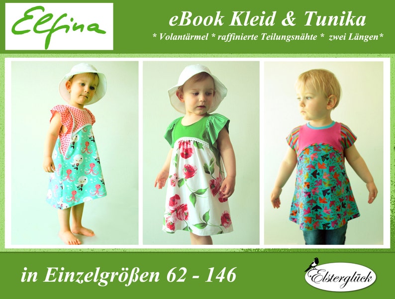 ebook ELFINA girl summer dress tunic sewing pattern pixie fay elf image 1