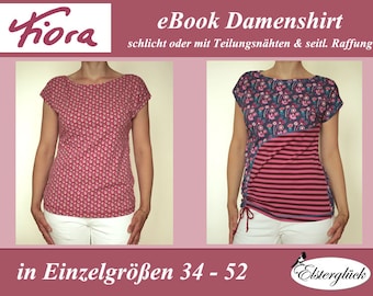 eBook FIORA Schnittmuster Nähanleitung Damenshirt Top