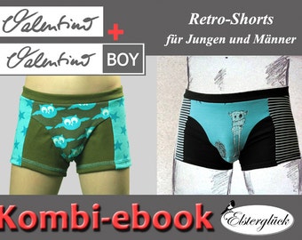 ebook package VALENTINO sewing pattern father and son boxer briefs