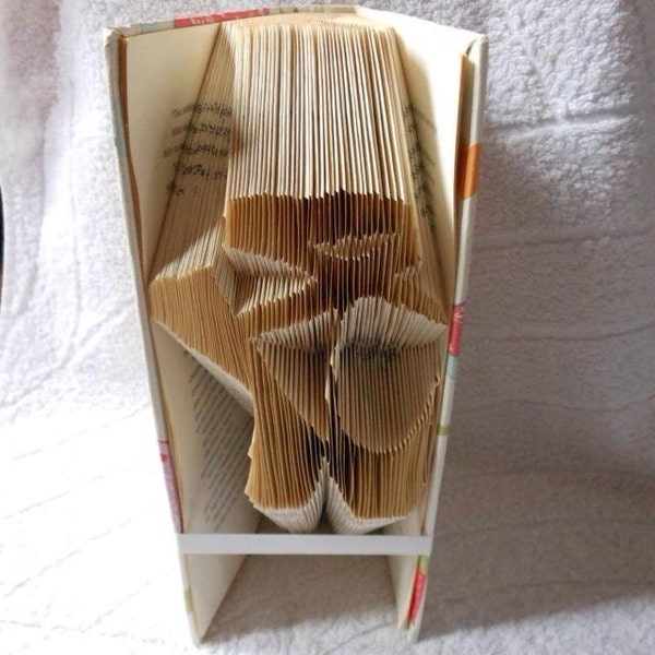 Book folding art pattern for ballet shoes