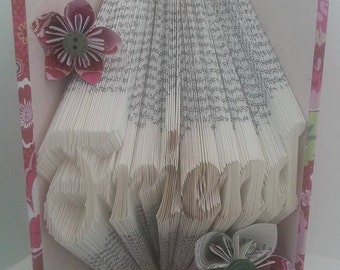Book folding art pattern for Friend