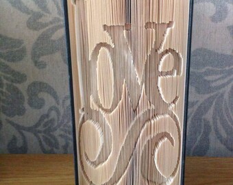 Measure , Mark , Cut + Fold scrolling Love pattern book folding art pattern ( With Instructions)