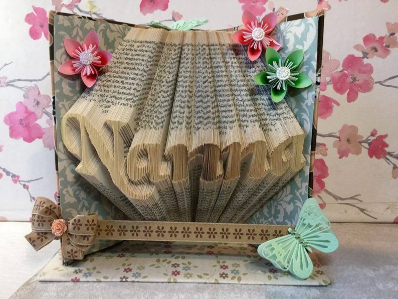 Book folding art pattern for Nanna image 1