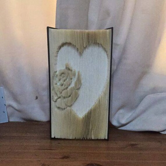 Papercraft Mark With Instructions Measure Fold Rose book folding art ...