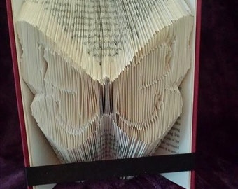 Book folding art pattern for a Butterfly