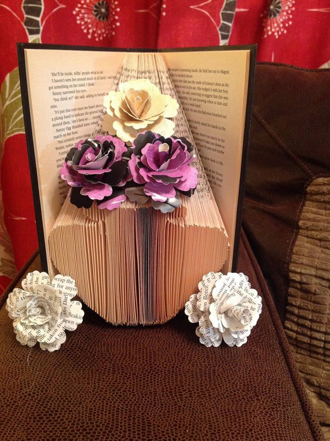 125 Fold Book Folding Art Vase Pattern - Etsy