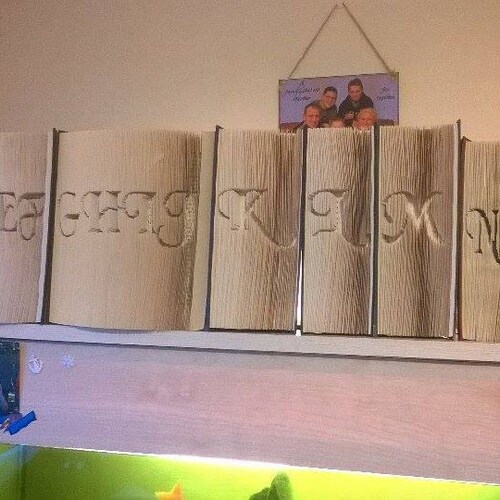 Book Folding Pattern Alphabet Numbers Punctuation Cut and Etsy