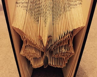 Book folding art pattern for a butterfly