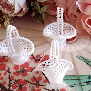 Vintage Favors Basket Party Weddings Baby Shower