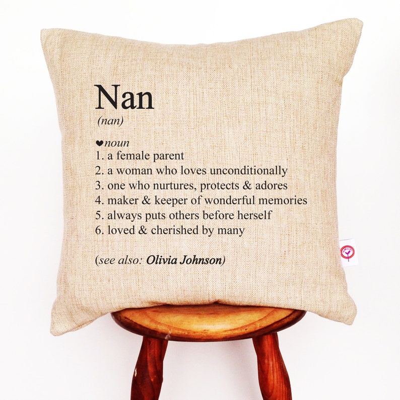 Mother's Dictionary Personalised Linen Cushion Cover Etsy