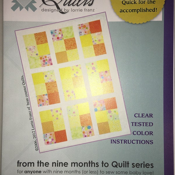 SUPER SALE! Quilt Pattern; Baby; Child; Easy; Beginner' Crib