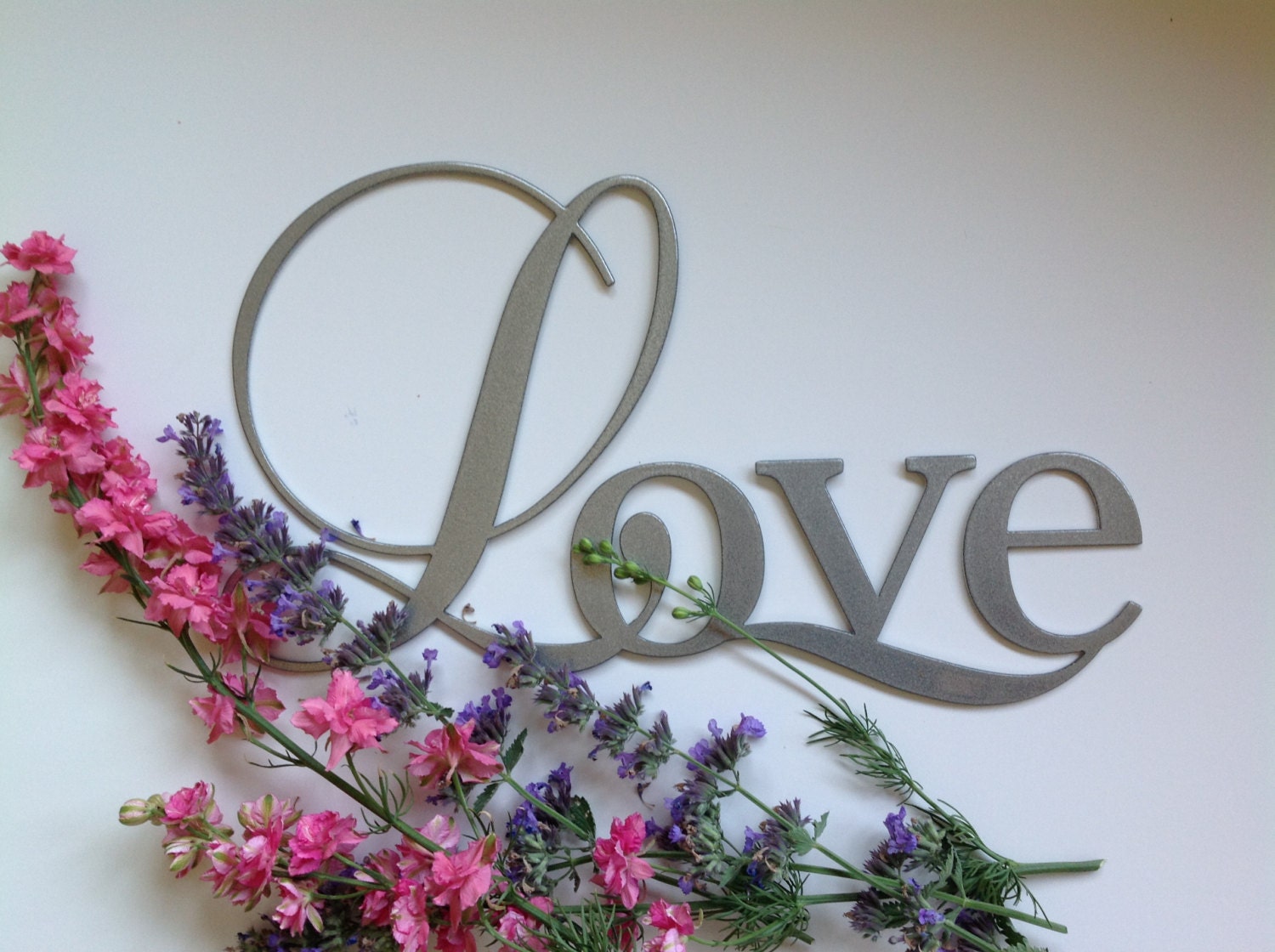 LOVE Metal Wall Art Sign, Love Word Wall Decor, the Word Love in Metal