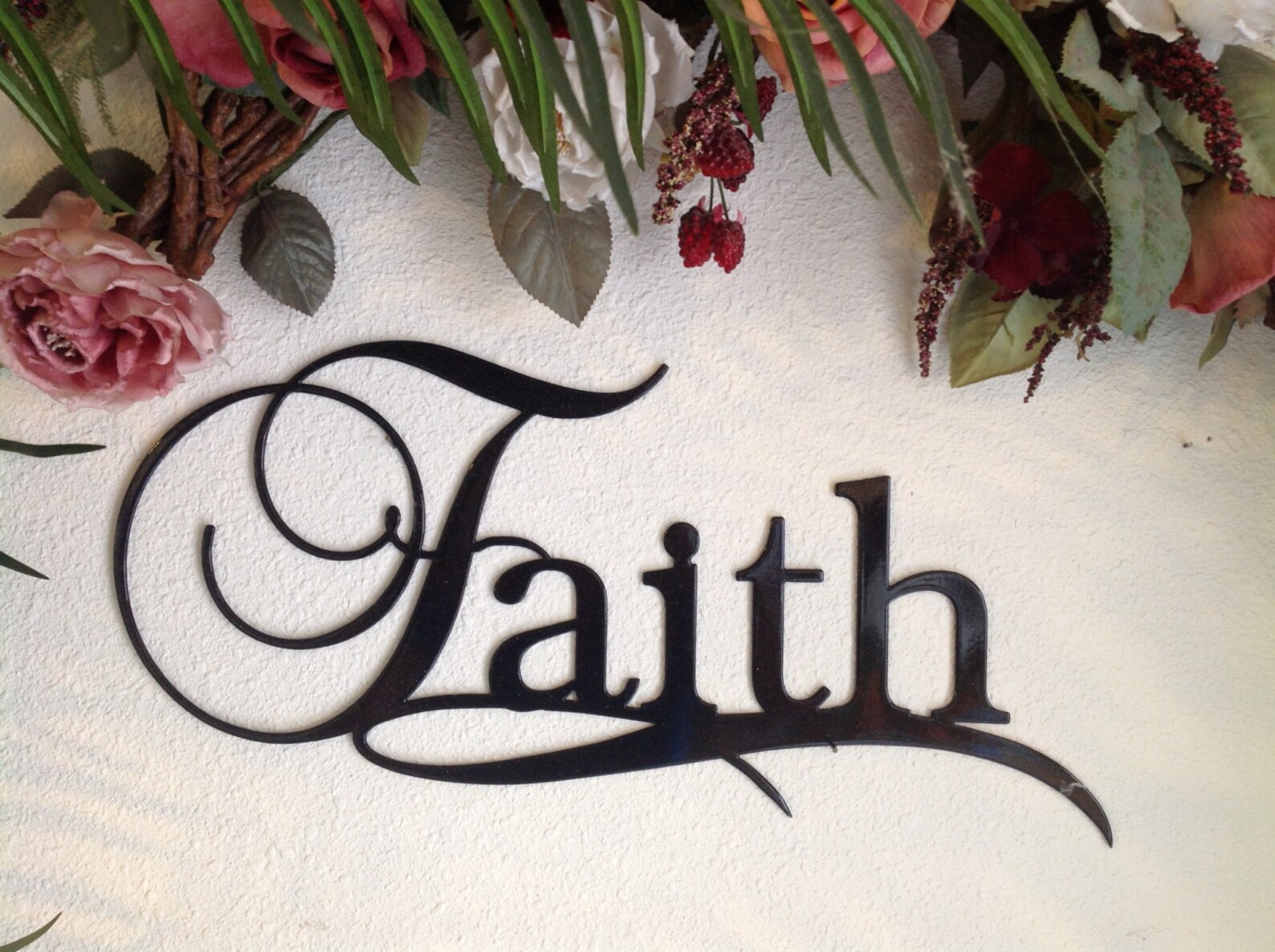Faith Word Metal Wall Sign, Home Decor, Faith Word Sign, Metal Wall Art