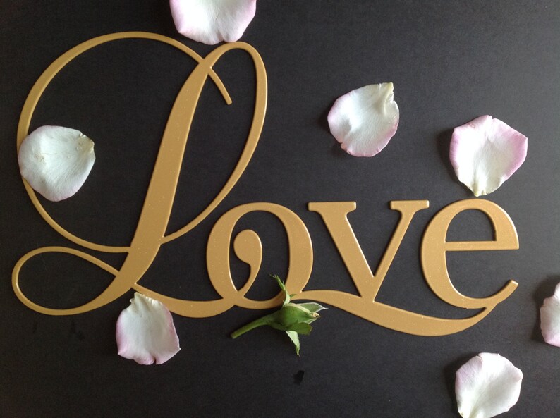 LOVE Metal Wall Art Sign, Love Word Wall Decor, the Word Love in Metal