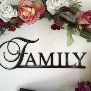 Family word metal wall art, Family metal sign, best seller, family wall art, metal wall decor, family word wall art