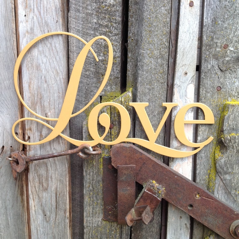LOVE Metal Wall Art Sign, Love Word Wall Decor, the Word Love in Metal
