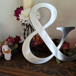 metal wall art ampersand sign, wedding decor, photo prop, home decor
