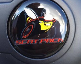 Dodge Challenger Scat Pack Hi Domed Fuel Door Emblem Peel Etsy