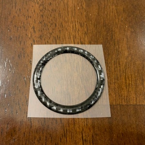 For 2015-2023 Challenger/Charger push button trim ring in simulated carbon fiber