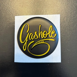 For Challenger “GASHOLE” Fuel Door Badge In YELLOW