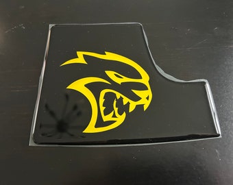 For HELLCAT Charger Center Console Inlay In Yellow