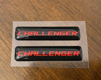 For Challenger Key Fob Badges In Red (set of 2)